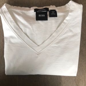 Hugo Boss White t shirt Slim Fit mercerised